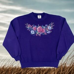 Vintage 90’s Morning Sun Graphic Crewneck Sweatshirt 
Made In Usa